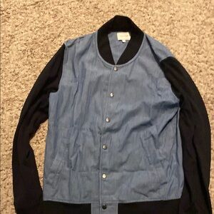 Men's Blue and Black Jacket